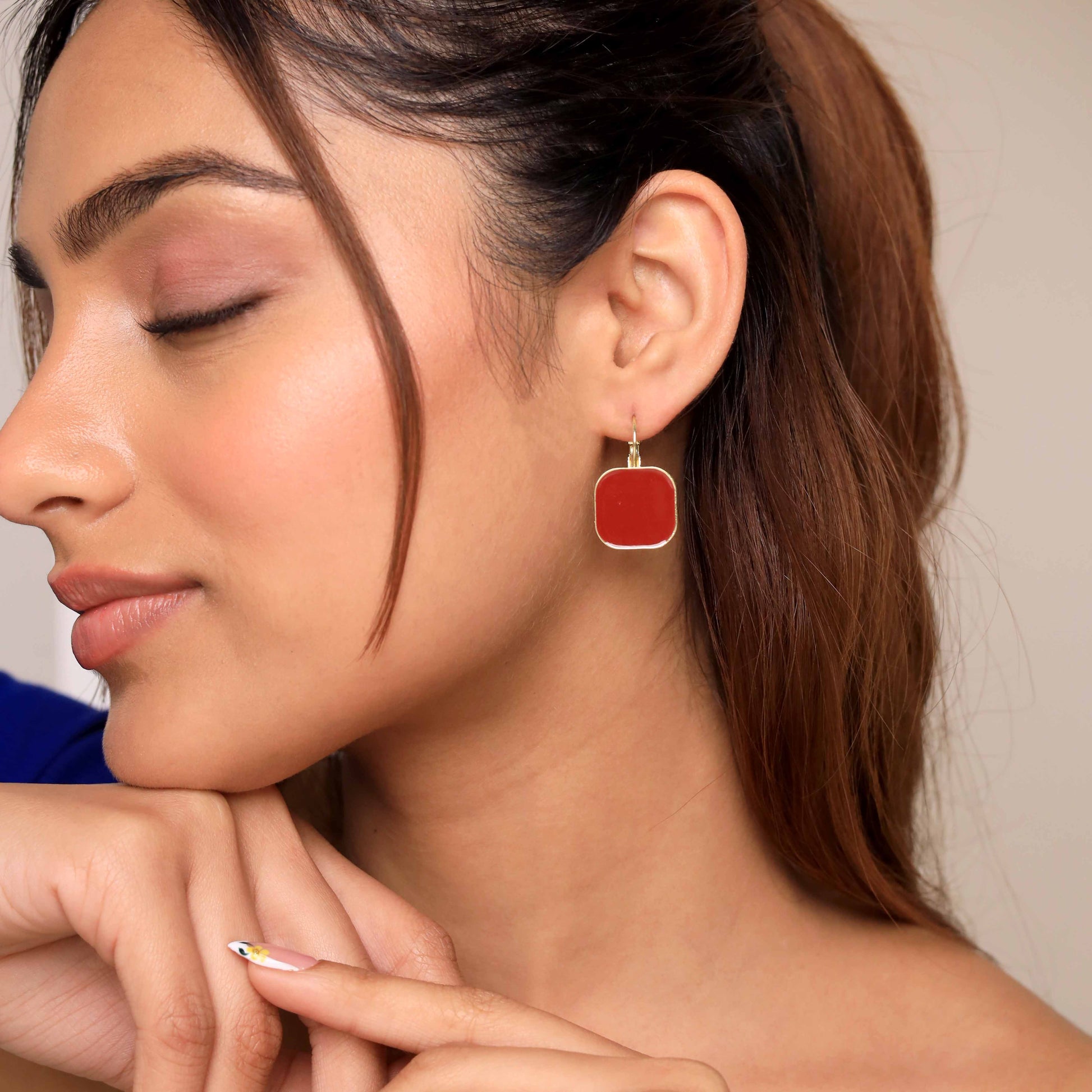 Cherry-Red-Earring For Women