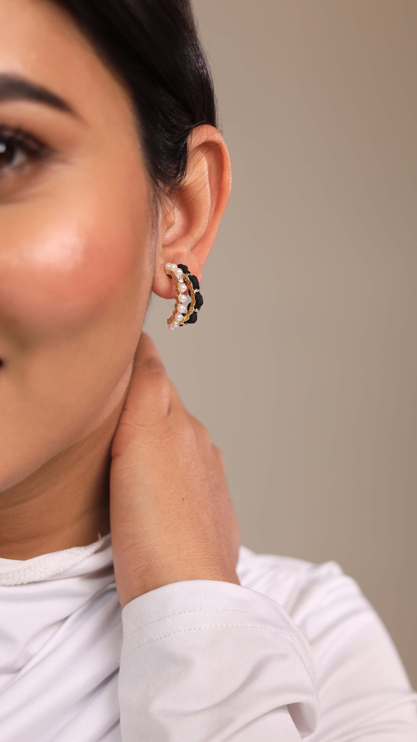 Double-Black-Pearl-Earring