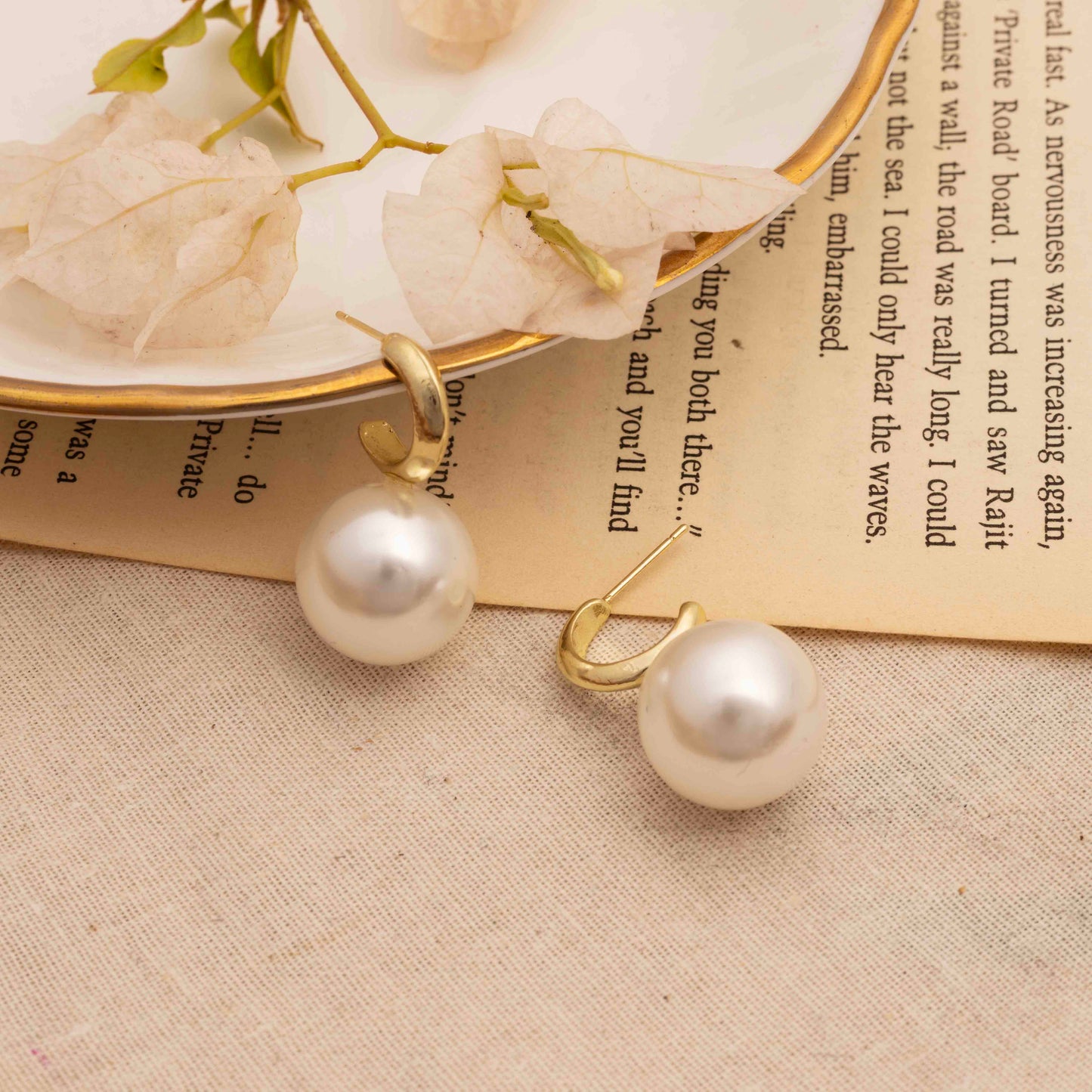 Buy Classic Pearl Hoops for Women Online