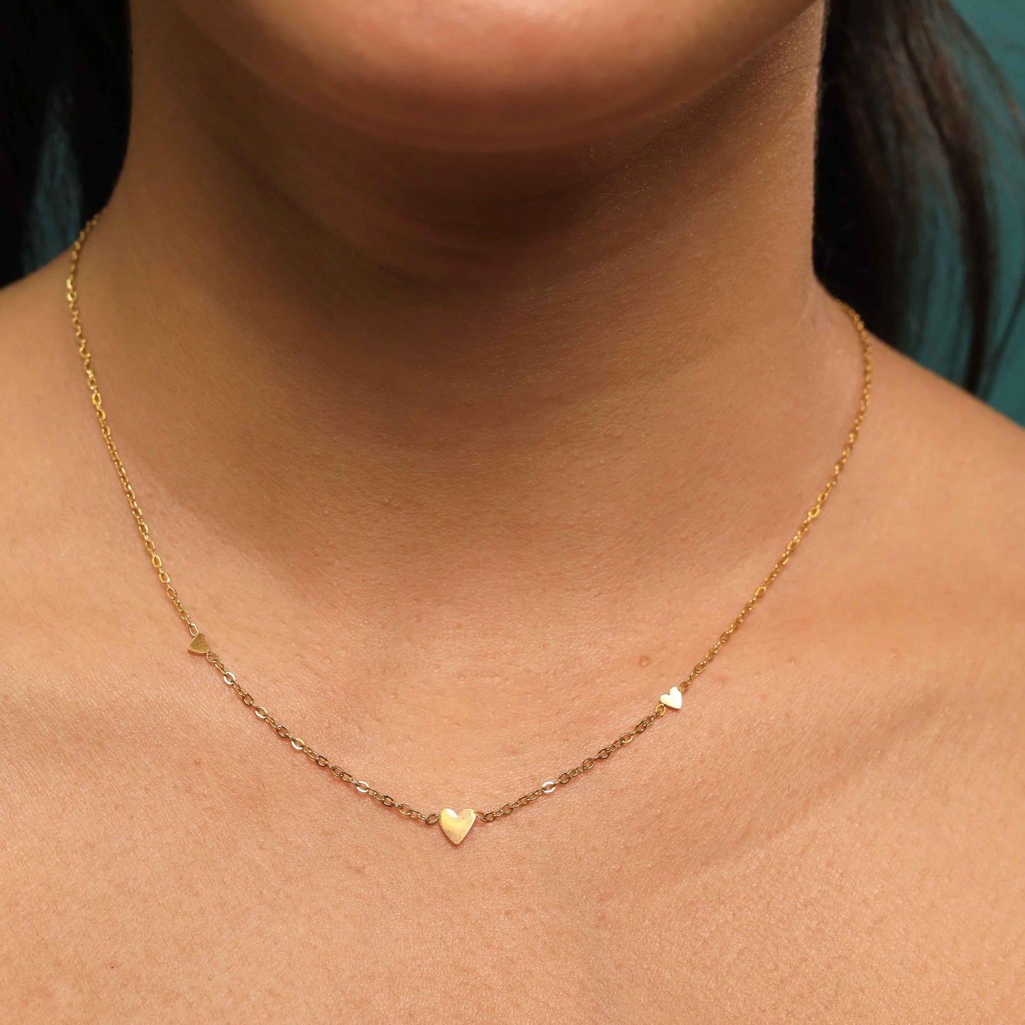 Minimal Heart Chain Necklace