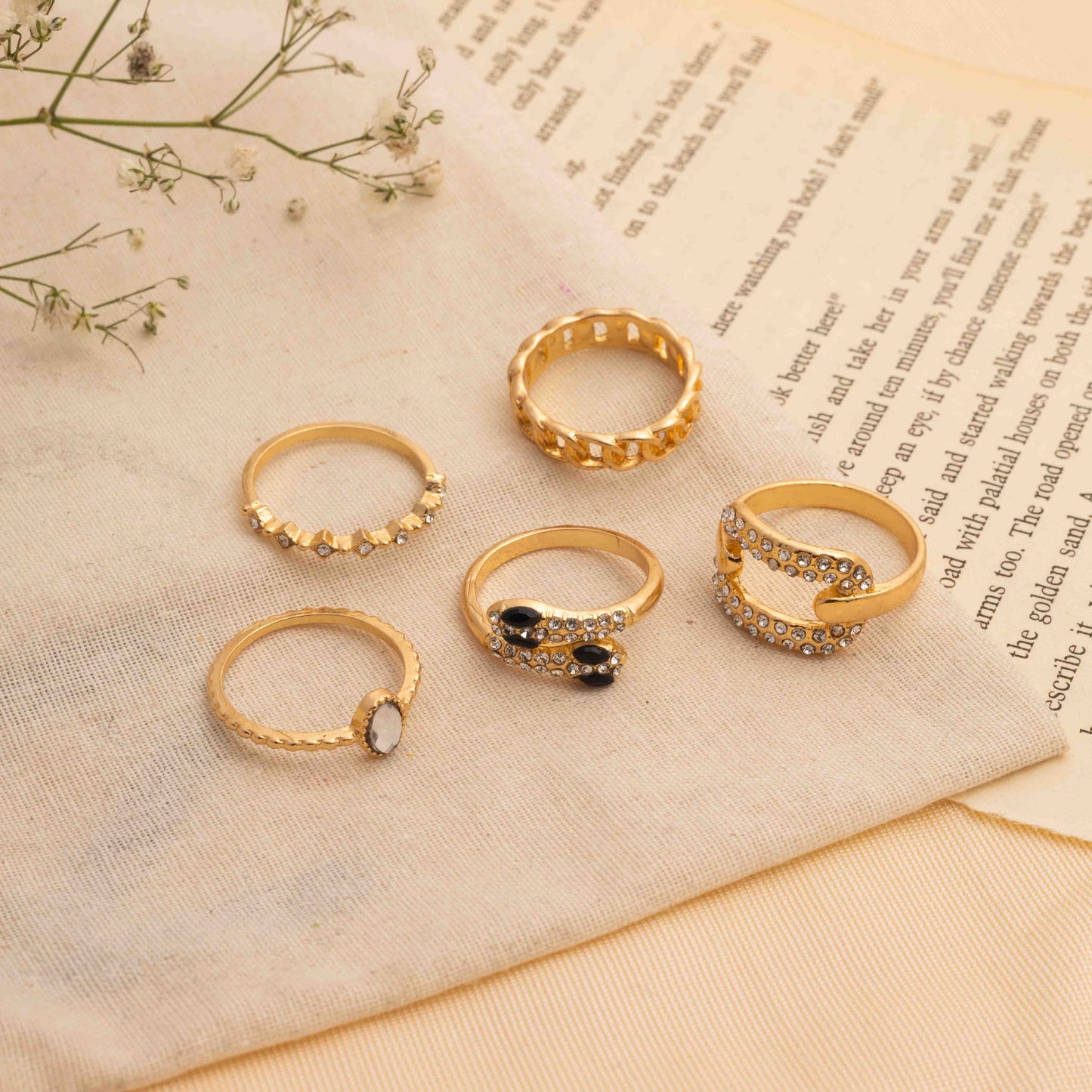 Snake Alloy Stack Rings for Her